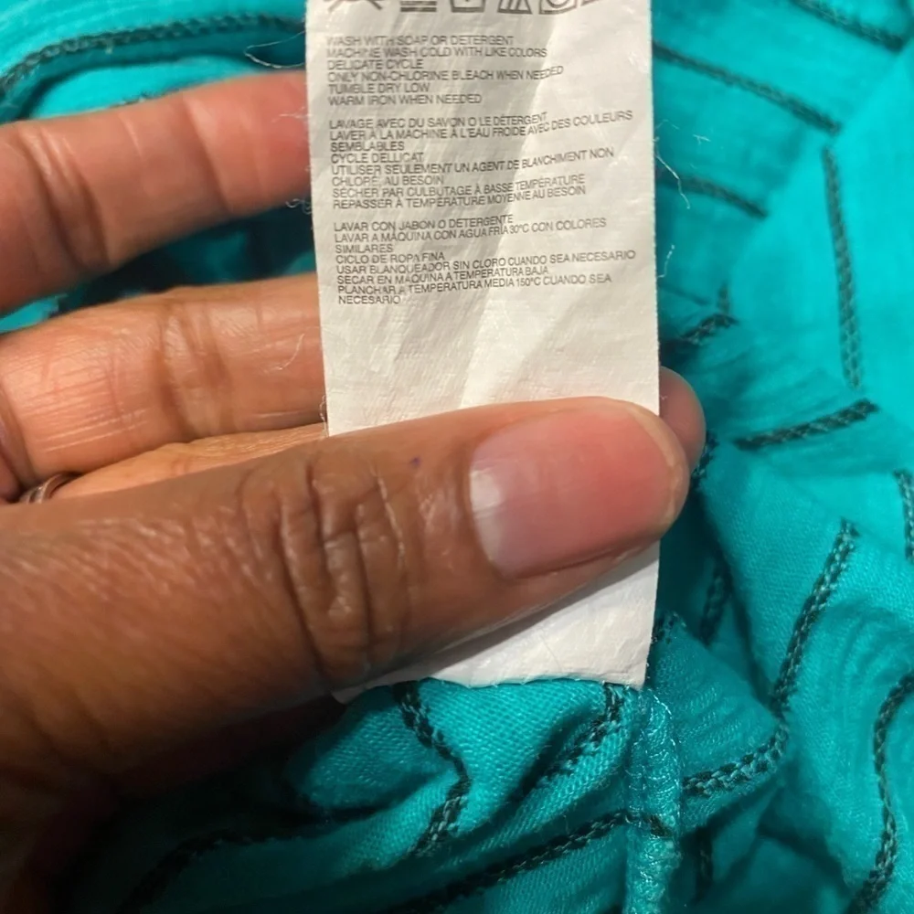 ROXY Women’s Maxi Skirt / haltered dress teal green size small.